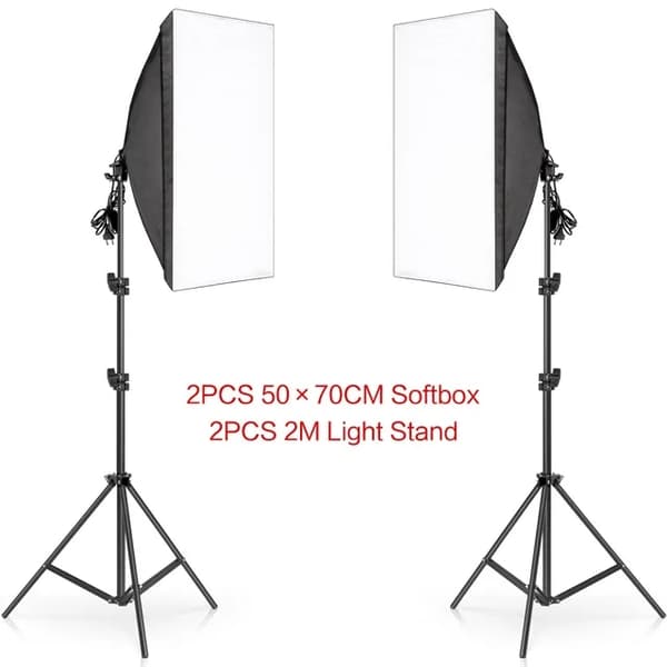 Valokuvausvalaisinpaketit, softbox-suunnittelu, ammattimaiset E27-valokuvalamput, 70W UFO-lamput