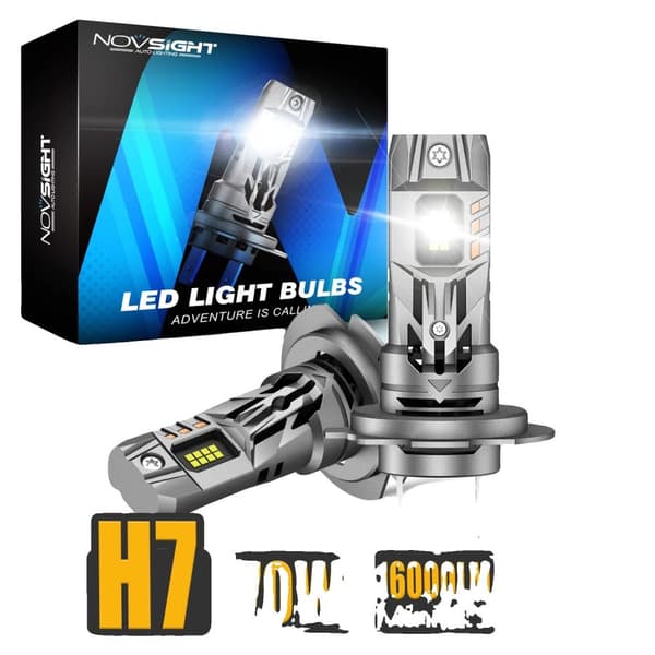 Bil LED forlygtepærer, 70W 16000LM, Nem installation, H7