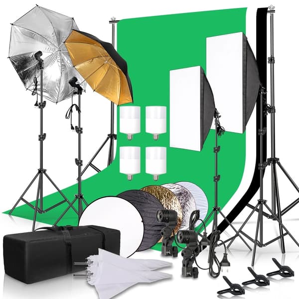 Valokuvaussetti, softbox-valaistus, jalusta, Valokuvausstudio-sarja