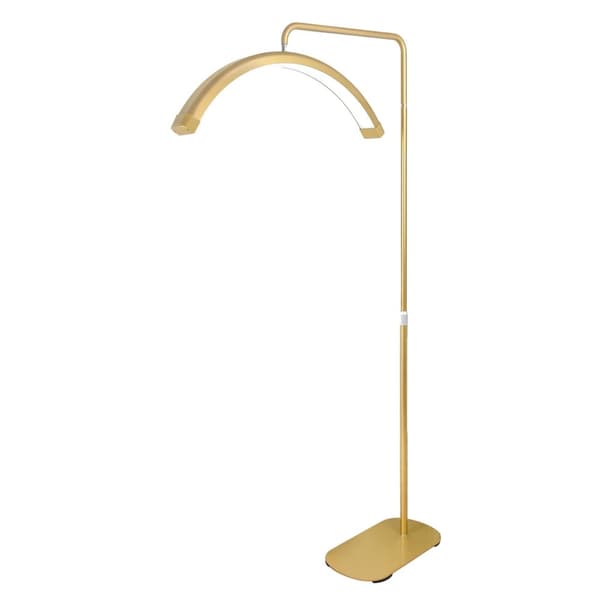 Fotolampe med halvmånedesign, 3200-5600K tofarvetemperatur, 45W,Guld