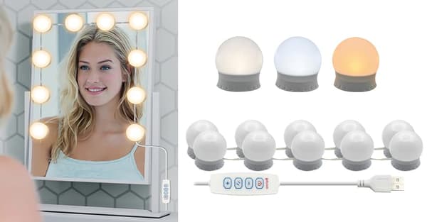 LED-lampor för belysning av  sminkspegel