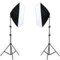 Miniatyrbillede 1 af 2: Softbox Belysningskit, 50x70 cm Softboxe, Justerbare Stativstænger,SH-RGX-02-05