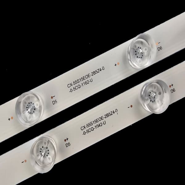 LED-taustavalonauhat, 542 mm pituus, 8 LED-helmeä per nauha, 3V jännite