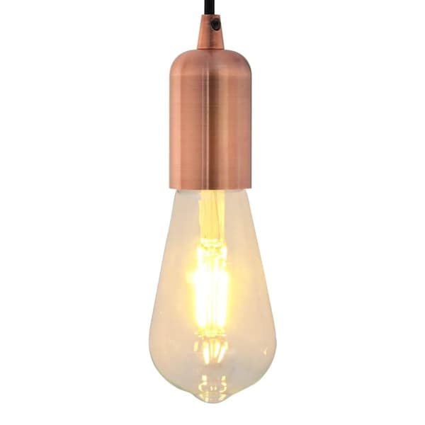 Lamphållare 2 st Röd Brons E27