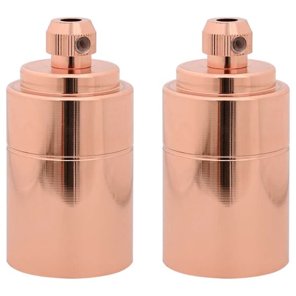 Lamphållare 2 st roséguld E27