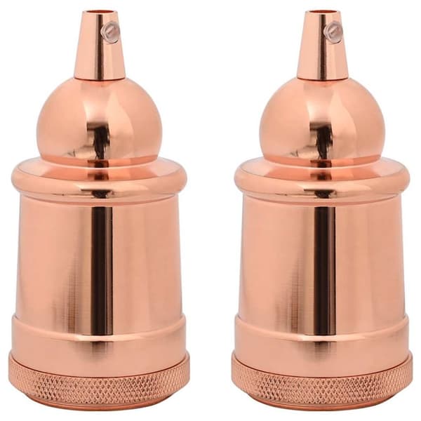 Lamphållare 2 st roséguld E27