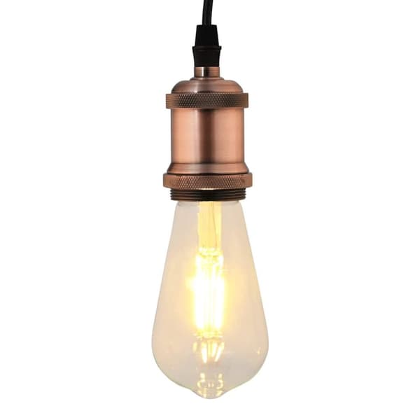 Lamphållare 2 st Röd Brons E27
