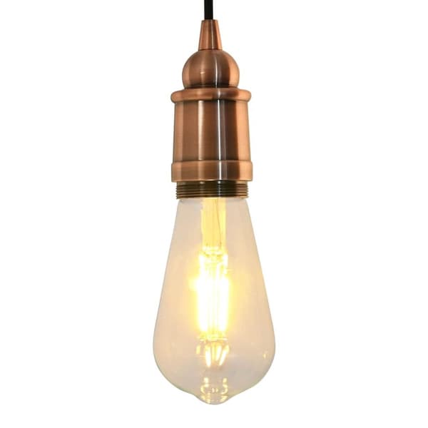 Lamphållare 2 st Röd Brons E27