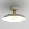 Miniatyrbillede 2 af 3: Loftslampe plafond beige guld metal baldakin E27