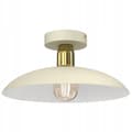 Miniatyrbillede 1 af 3: Loftslampe plafond beige guld metal baldakin E27