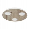 Miniatyrbillede 1 af 2: Loftslampe rund loftslampe STICKER 3x GX53 lyst egetræ