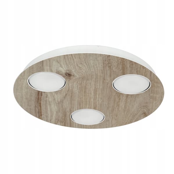 Loftslampe rund loftslampe STICKER 3x GX53 lyst egetræ