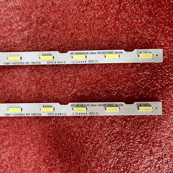 LED baggrundsbelysningsstrimmel, 28 LED'er pr. strimmel, dæmpbar design, 462 mm længde