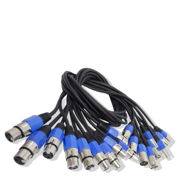 3-PIN DMX Kabel, Tilpasselige Længdeindstillinger, CE- og FCC-certificeret,2M Blå, DMX-Kabel