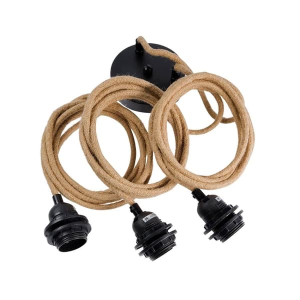 Loftlamper - Naturlig Sort - 3 Fittings