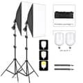 Miniatyrbild 1 av 2: Studio Kit, Softbox-belysning, Justerbart Stativ,135W