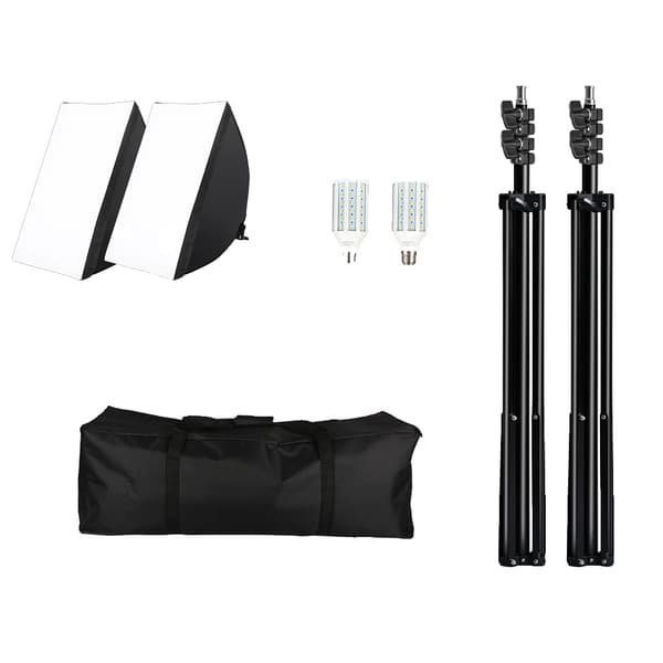 Fotografi Softbox Kit, 135W LED-lampor, Justerbar stativhöjd 70-200CM,SH-RGX-01-04