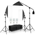 Miniatyrbild 2 av 2: Softbox-belysningskit, 3 softboxar, justerbara ljusstativ,3st Kall Vit Lampa