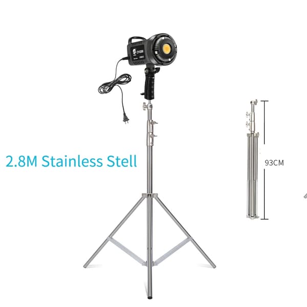 Fotografering LED Video Lys, Justerbar 1000-9000K Farvetemperatur, Høj CRI 95,Med 2.8m stativ