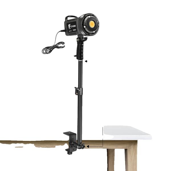 Fotograferings LED-videolampa, justerbar färgtemperatur på 1000-9000K, hög CRI 95,Med skrivbordsclip B
