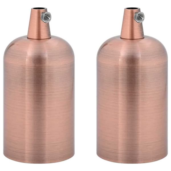 Lamphållare 2 st Röd Brons E27