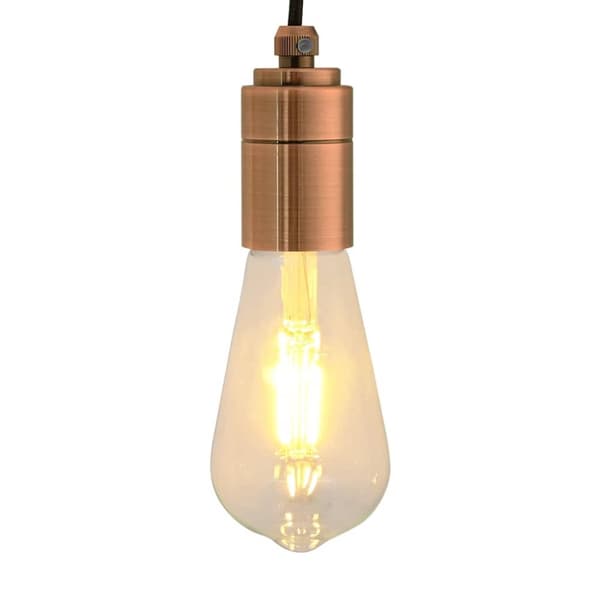 Lamphållare 2 st Röd Brons E27