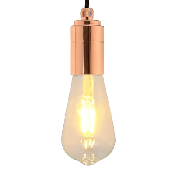 Lamphållare 2 st roséguld E27
