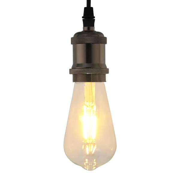 Lamphållare 2 st blank svart E27