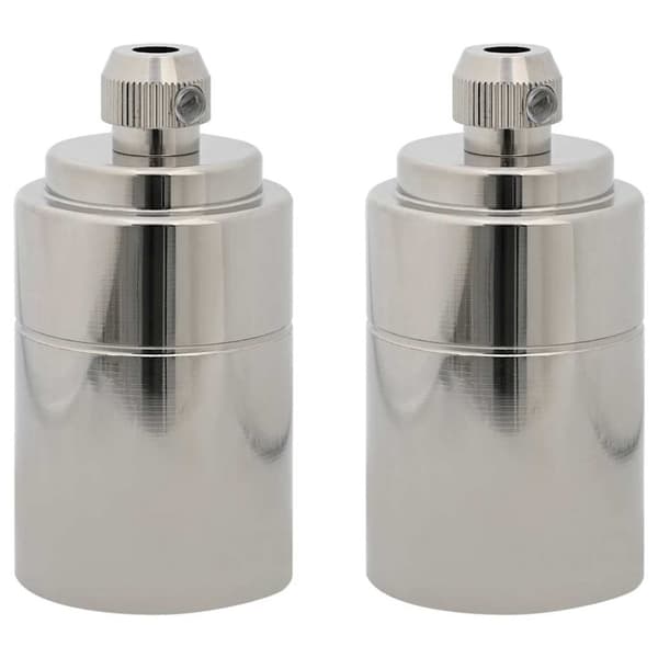 Lamphållare 2 st Satin Nickel E27