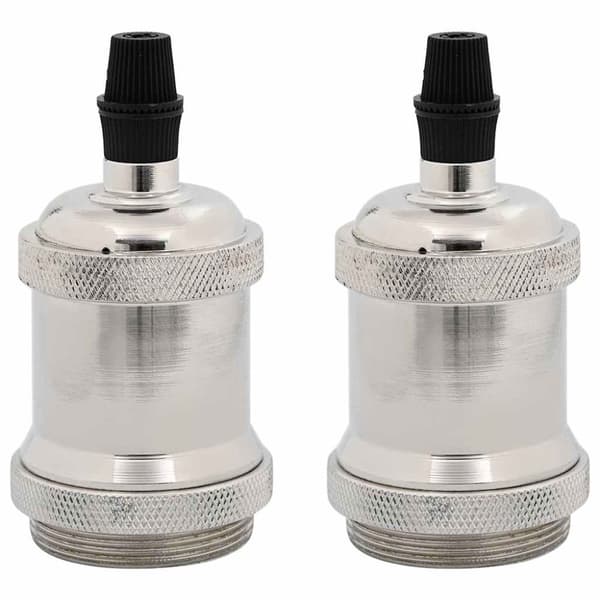 Lamphållare 2 st Satin Nickel E27