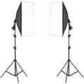 Miniatyrbillede 1 af 2: Fotografi Softbox Belysningskit, 50 x 70CM Softbox, 2M Lystativ,Ingen pærer Ingen taske