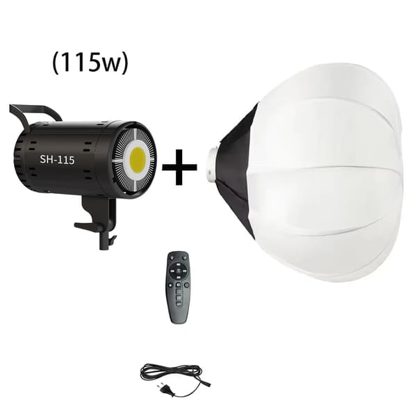 LED-videovalo, 115W softbox, kaukosäädin,115W Pehmeä laatikko