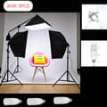 Miniatyrbillede 2 af 2: Fotografi Belysningskit, 40W og 135W Muligheder, 50x70CM Softbox,3PCS 40W