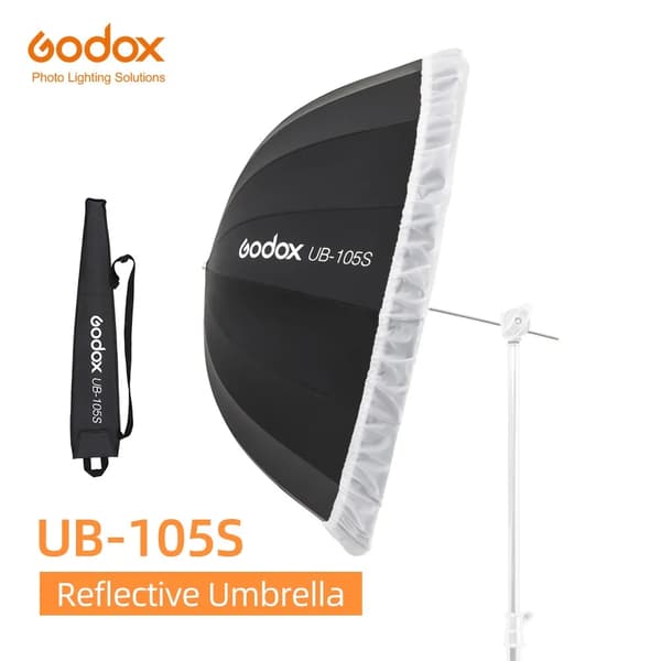 Fotografi Reflekterande Paraply, 105 cm Diameter, Diffuseröverdrag Inkluderat,Kit 2
