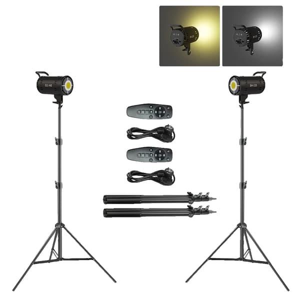 Bowens Video Studio -paketti, 2m jalusta, himmennettävä LED,2m Jalusta 115W 2kpl
