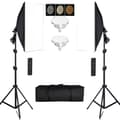 Miniatyrbillede 1 af 2: Fotografi Softbox Belysningskit, 50x70CM Softbox, 2M Lystativ,2stk 70w 3 Farver