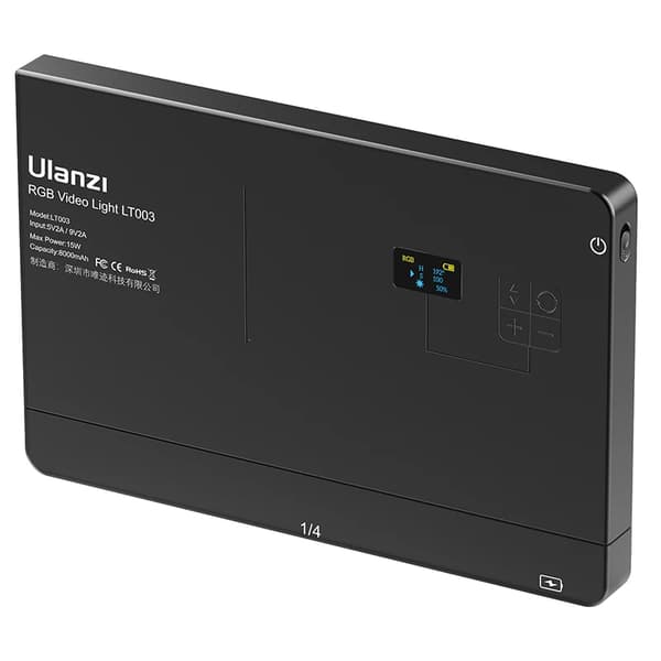 RGB LED Videoljuspanel, 15W, 2500K-9000K, 8000mAh Uppladdningsbart Batteri,PL-10PL-10