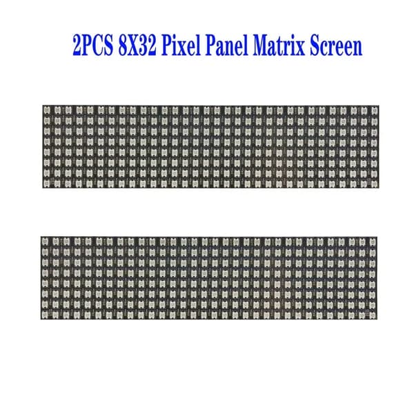 LED Matrix Panel, Fleksibelt Design, Individuelt Adresserbar, 2PCS 8X32