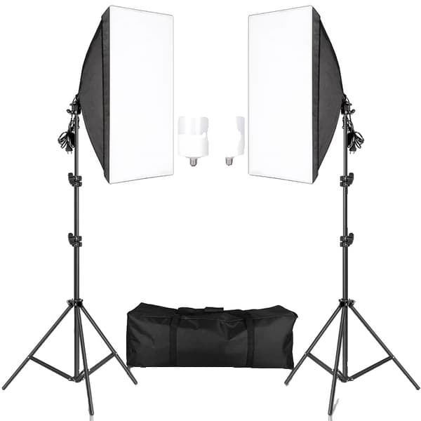 Valokuvausvalaisinpaketit, softbox-suunnittelu, ammattimaiset E27-valokuvalamput, 30W LED-lamput