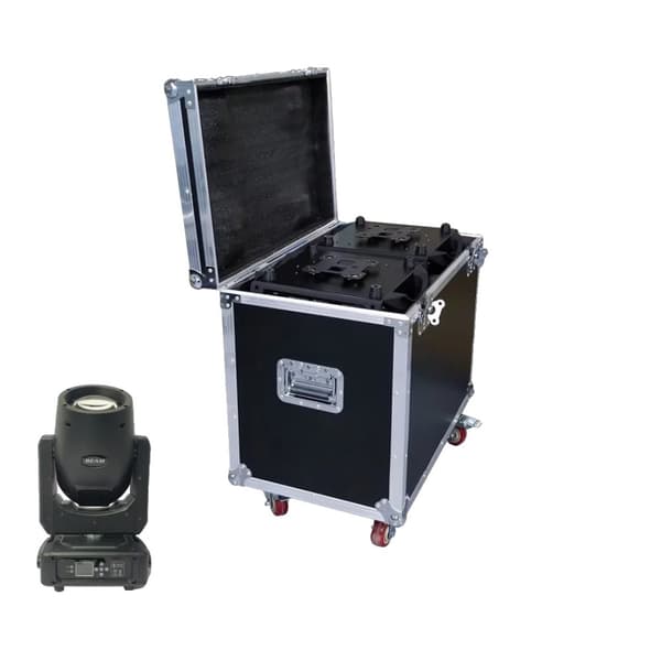 Lentokotelo Mini Beam 230W:lle, tukee DMX512-ohjausta, 14 väri vaihtoehtoa,1 Lentokonesalkku Vain