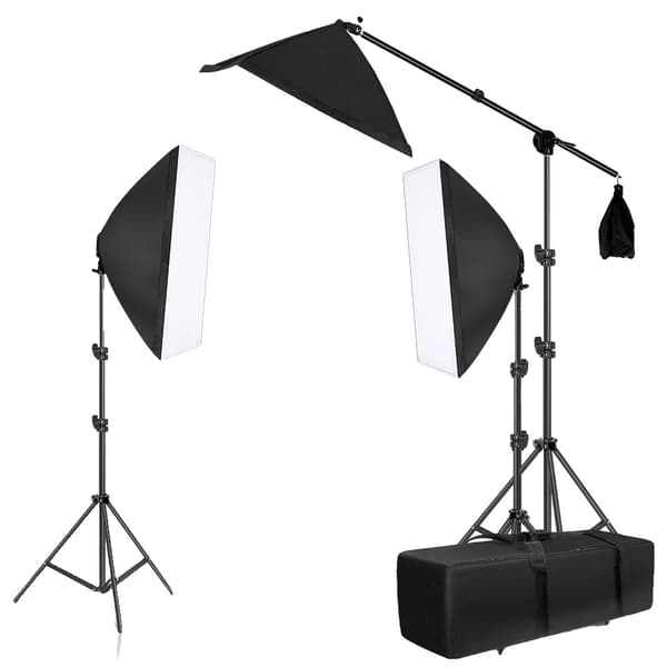Softbox Belysningskit, Indeholder Flere Softboxes, Bærbar Transporttaske, Fleksible Lysstativer,SH-RGX-02-14SH-RGX-02-14
