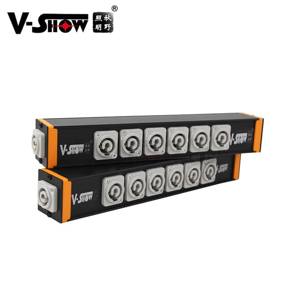 Powercon Strømdistributionsboks, 6 porte, Scenebelysnings Tilbehør