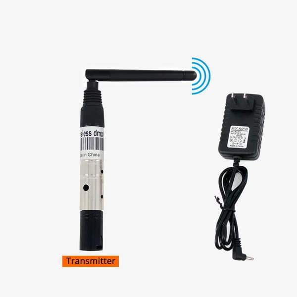 Trådløs DMX512-controller, 2,4G frekvens, 300m rækkevidde, DMX Transmitter, EU-stik