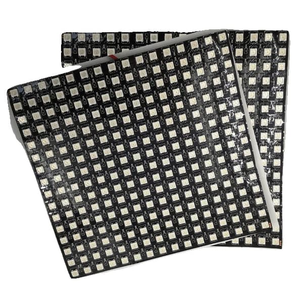 LED Matrix Panel, Fleksibelt Design, Individuelt Adresserbar, 2PCS 16X16