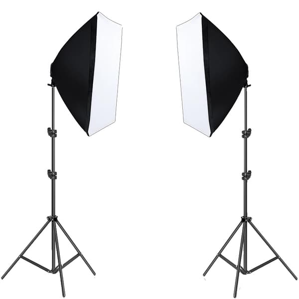 Softbox-belysningskit, 50x70 cm softboxar, justerbara stativ,SH-RGX-02-05