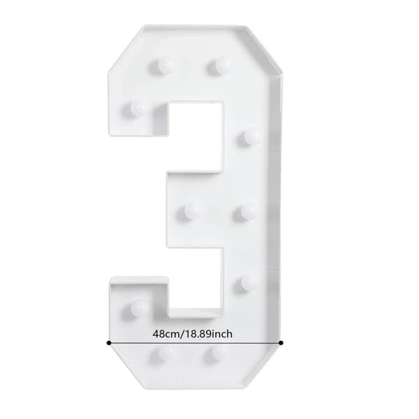 Luminös Nummerram, Varmt Ljus, LED-lampor, Batteridriven,3