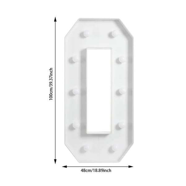Lysende Nummerramme, Varmt Lys, LED-pærer, Batteridrevet,0