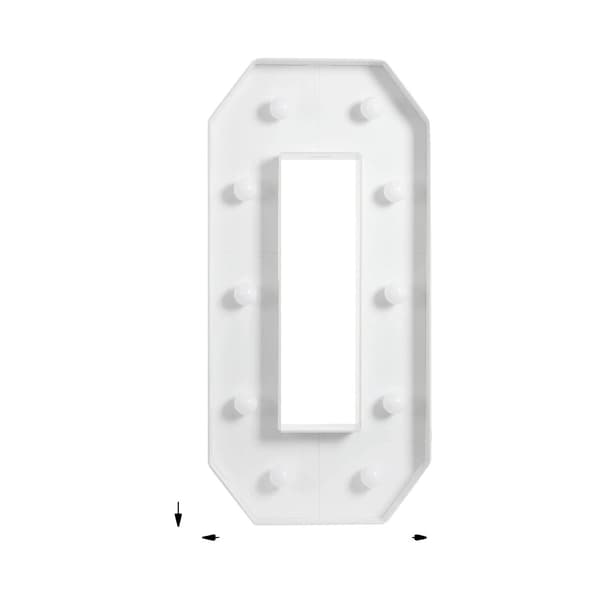 Lysende Nummerramme, Varmt Lys, LED-pærer, Batteridrevet,0
