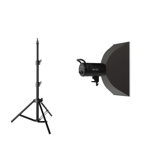 Fotografi Video Lys, Bi-farve 3200K-5600K, 18000LUX Belysning, CRI 95+,Stativ og Softbox