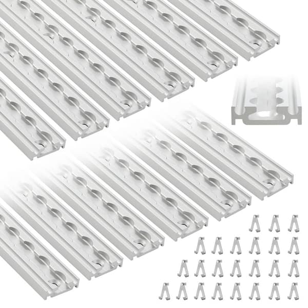 12x Airlin surrningsskenor aluminium rektangulärt spår med 24 kontakter